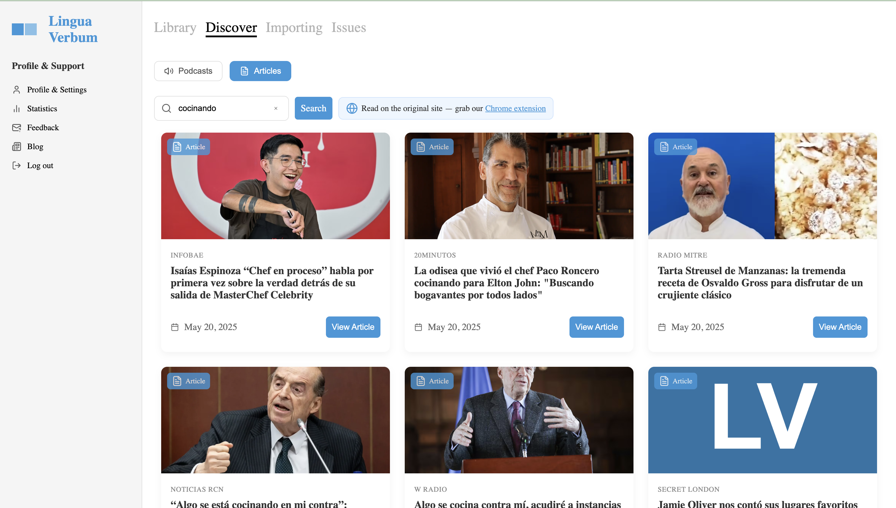 Articles preview