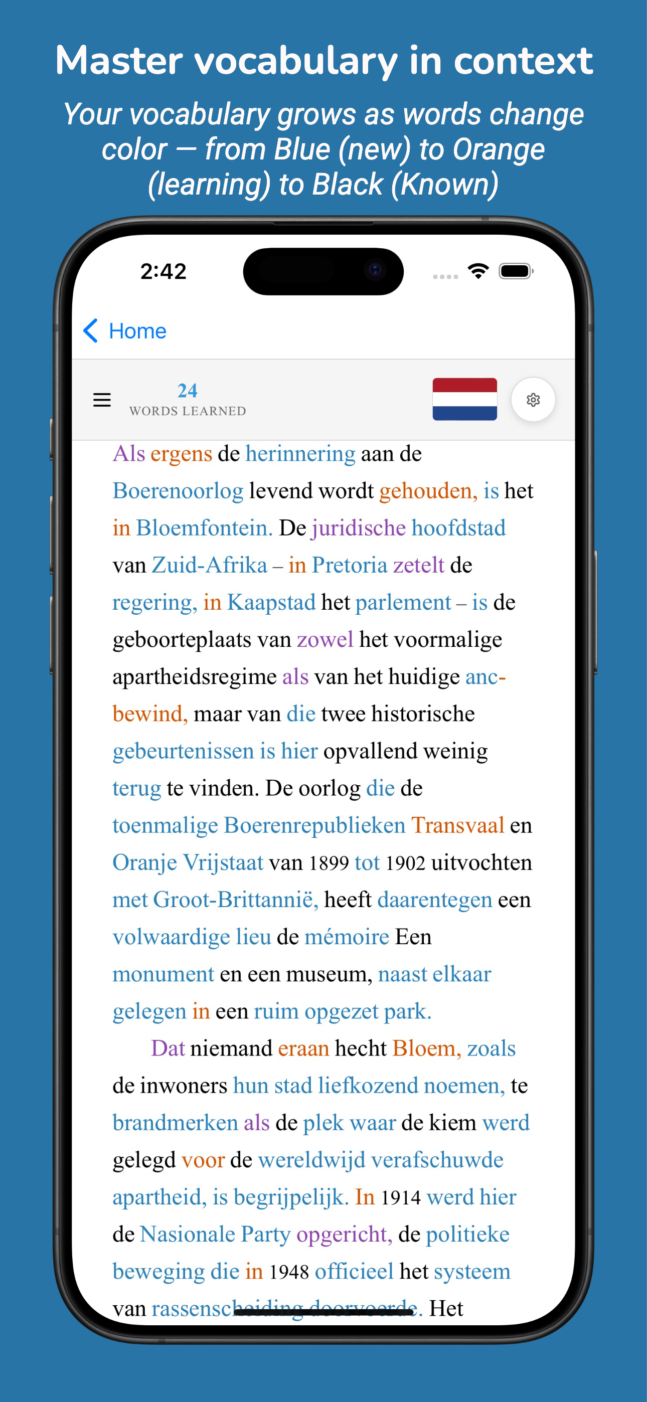 Lingua Verbum iPhone App Screenshot